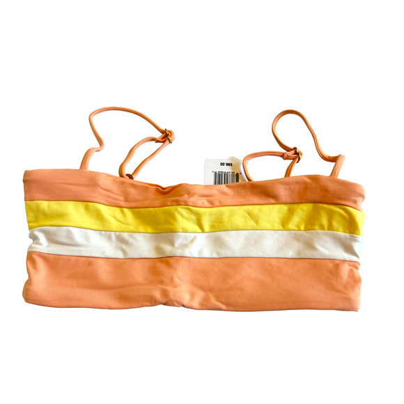 L*Space Rebel Stripe Square Neck Bikini Swim Top NWT Size XS - Picture 2 of 5